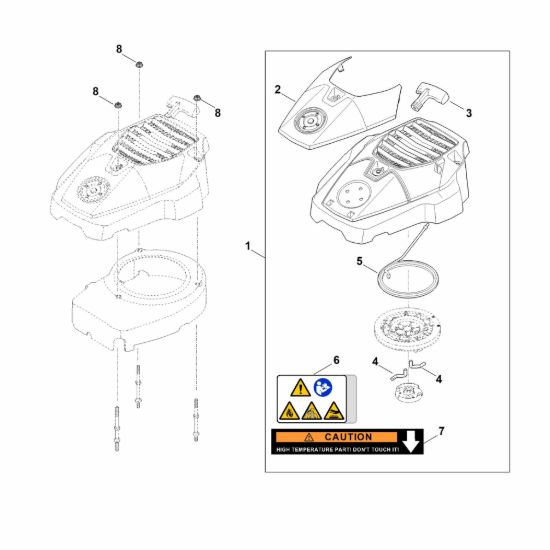 Picture of K - Sistema di avviamento e scatola filtro aria EVC 1000.0 (EVC1000-0001)